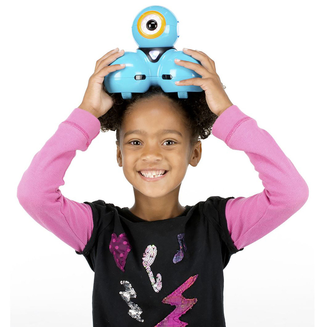 Girl with Dashbots on her head.