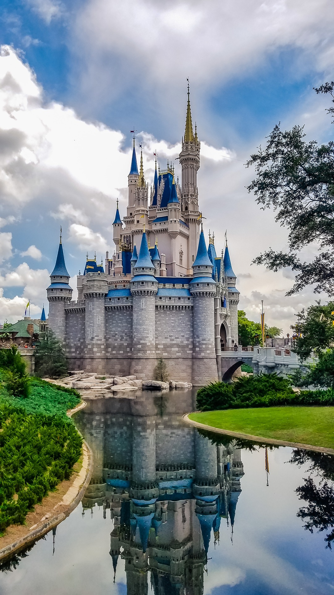 Cinderella castle in the distance