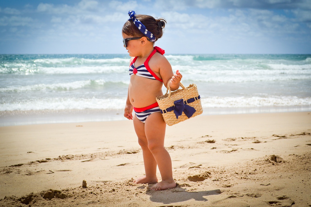 Little girl on the beach