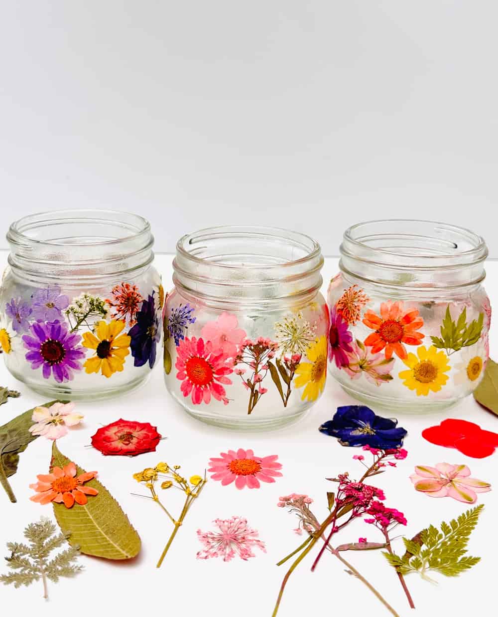 pressed flower lantern