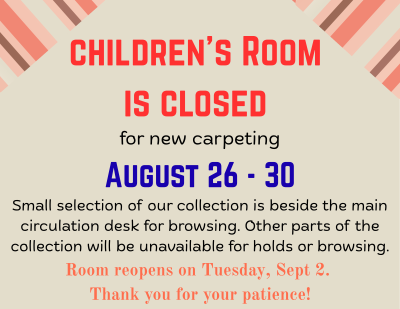 Room Closed August 26-30