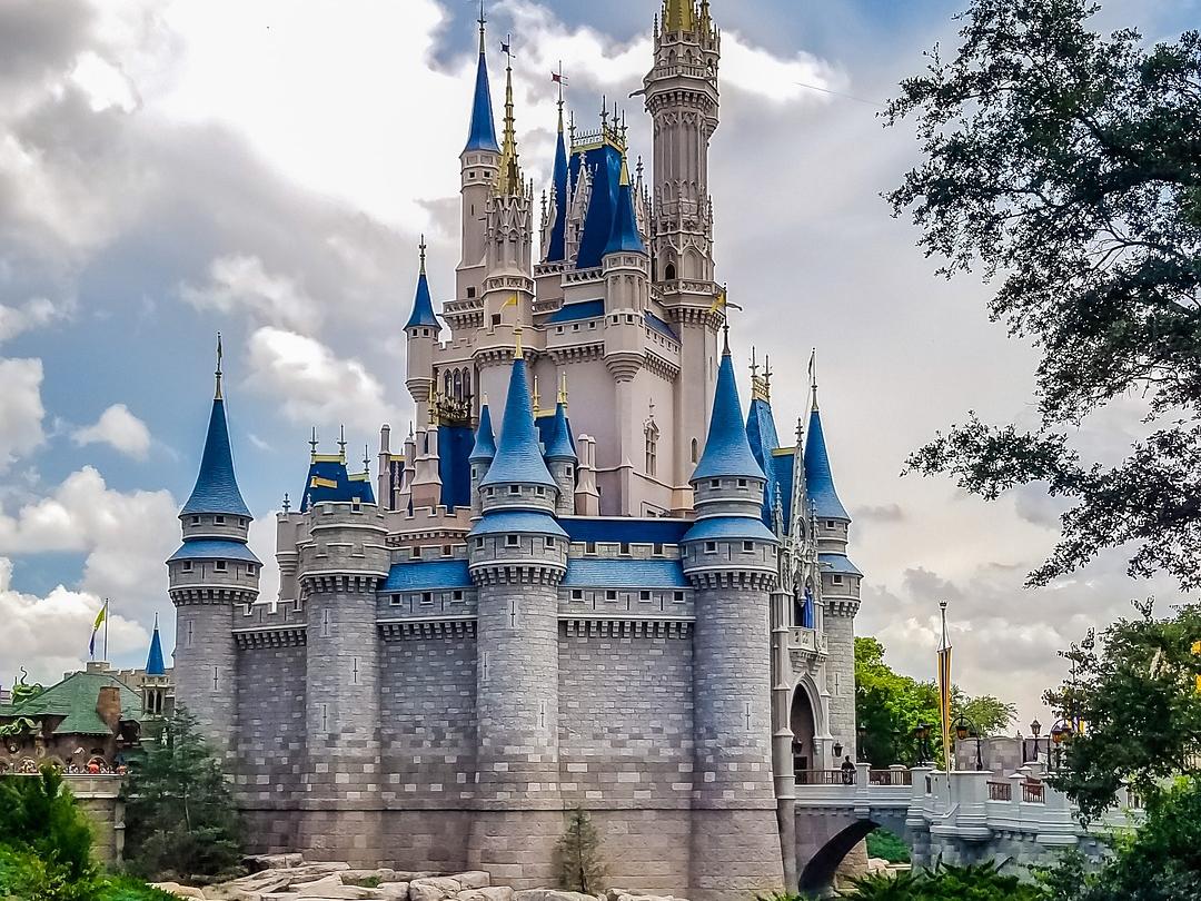 Cinderella castle in the distance