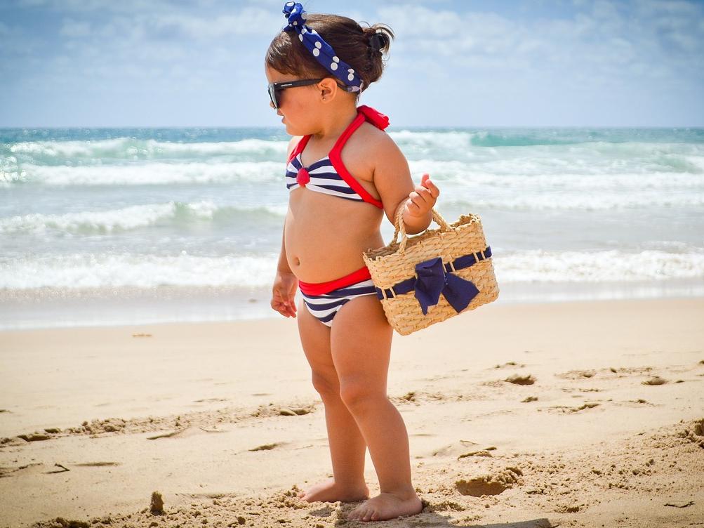 Little girl on the beach