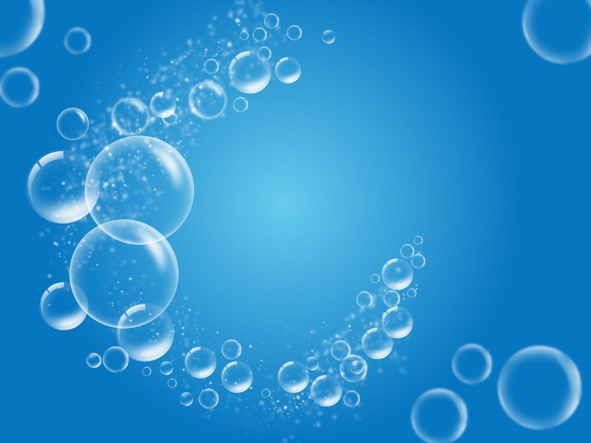 Bubbles on a blue background